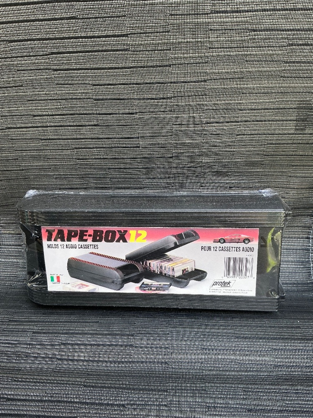Vintage Cassette Storage Holder Protek Tape-Box 12 Made In Italy Sealed Portable